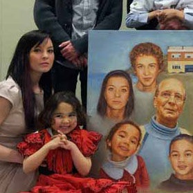 Portrait de famille en peinture